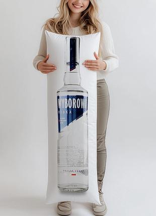 Дакимакура, водка wyborowa, 0,5л, (подушка обнимашка) 150*50 см