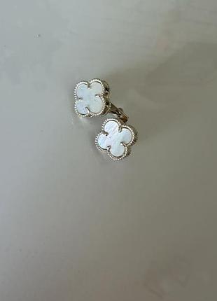 Срібні сережки van cleef
