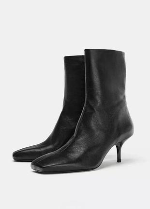 Шкіряні черевики soft від zara