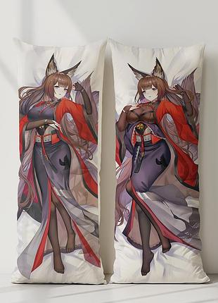 Амаги azur lane дакимакура, подушка обнимашка ростовая 180*60 см