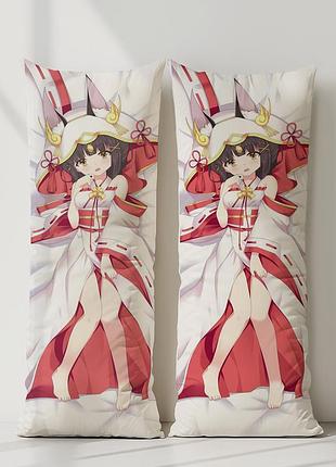 Нагато azur lane дакимакура, подушка обнимашка ростовая 100*33 см