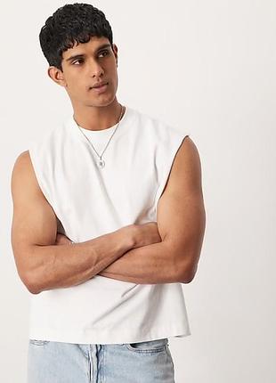 Чоловіча біла майка вільного стилю abercrombie&fitch