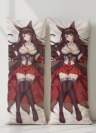 Фусо azur lane дакимакура, подушка обнимашка ростовая 180*60 см