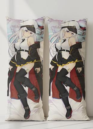 Uss энтерпрайз azur lane дакимакура, подушка обнимашка ростовая 100*33 см
