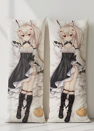 Аянами azur lane дакимакура, подушка обнимашка ростовая 100*33 см