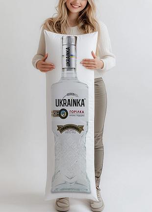 Дакимакура, водка ukraїnka traditional, 0,5л, (подушка обнимашка) 150*50 см