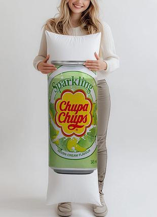 Дакимакура, напиток chupa chups melon&cream, газированный, ж/б, 345мл, (подушка обнимашка) 150*50 см