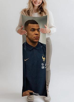 Дакимакура, kylian mbappe, (подушка обнимашка) 150*50 см