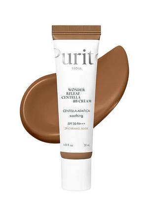Бб крем с экстрактом центеллы purito seoul wonder releaf centella bb cream spf30 pa+++ 30 ml №29 caramel beige (обновленная версия)