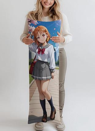 Дакимакура таками чика love live, (подушка обнимашка) 180*60 см