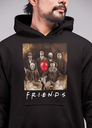 Черное худи «friends horror» - легенды ужасов (м)