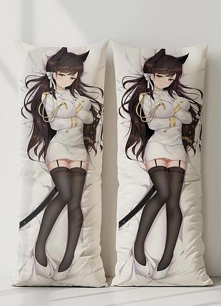 Атаґо azur lane дакімакура, подушка обіймашка ростова 100*33 см