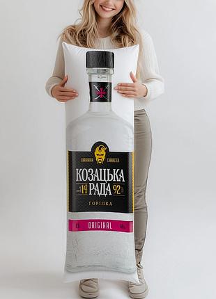 Дакимакура, водка «казацкая рада» «оригинальная», 0,5л, (подушка обнимашка) 100*33 см