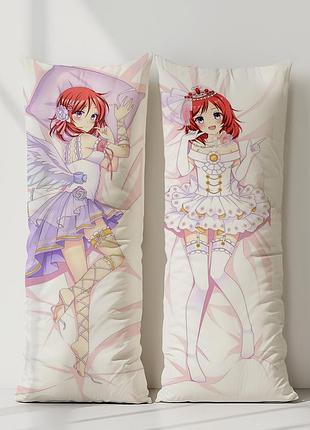 Маки нишикино любовь вживую! дакимакура, подушка обнимашка ростовая 100*33 см
