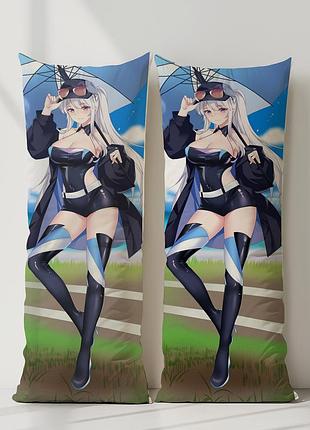 Uss энтерпрайз azur lane дакимакура, подушка обнимашка ростовая 100*33 см