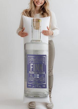 Дакимакура, водка finn premium, 0,7л, (подушка обнимашка) 100*33 см