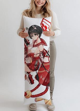 Дакимакура kasuga tsubaki blue archive подушка 150*50 см