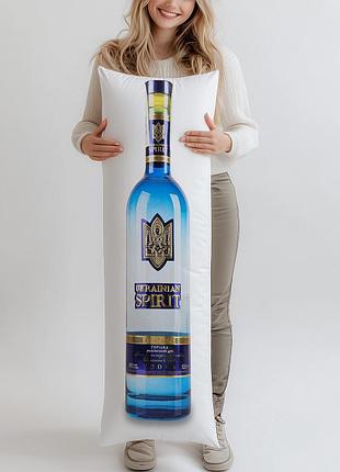 Дакимакура, водка ukrainian spirit premium, 0,5л, (подушка обнимашка) 100*33 см