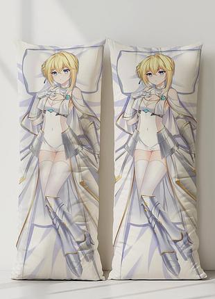 Жанна д’арк azur lane дакімакура, подушка обіймашка ростова 100*33 см