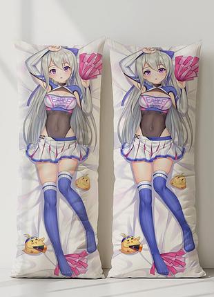 Касабланка azur lane дакімакура, подушка обіймашка ростова 100*33 см