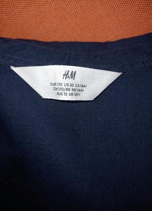Рубашка лен h&m 4