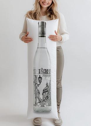 Дакимакура, водка «львовская» «холодная», 0,5л, (подушка обнимашка) 180*60 см