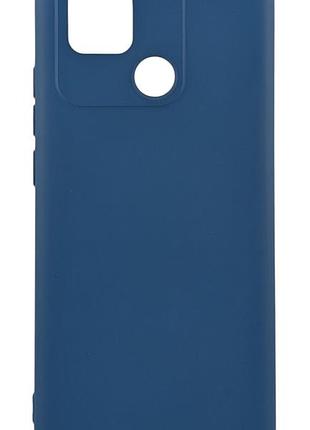 Чохол silicone case для poco c40 бампер із мікрофіброю синій (загальний виріз)