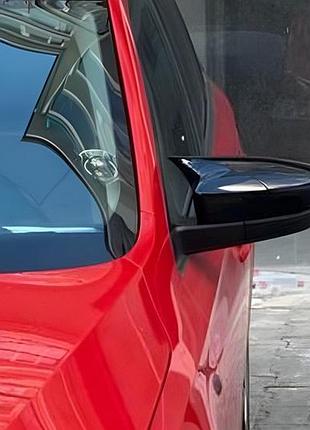 Накладки на зеркала bmw-style (с поворотником, 2 шт) для skoda rapid 2012-2019 гг