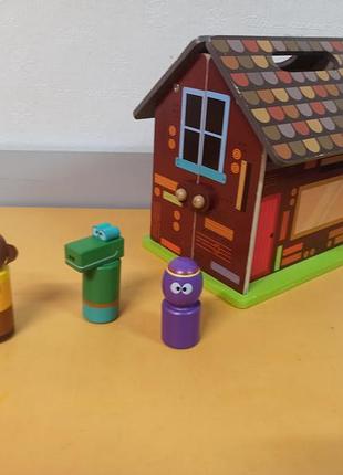 Деревянный переносной игровой набор дом "клубхаус hey duggee"