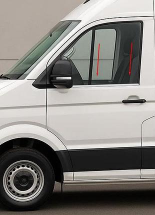 Окантовка окон (2 шт, нержавейка) для volkswagen crafter 2016- гг