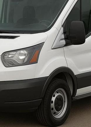 Накладки на зеркала carmos (2 шт., нержавейка) для ford transit 2014- гг
