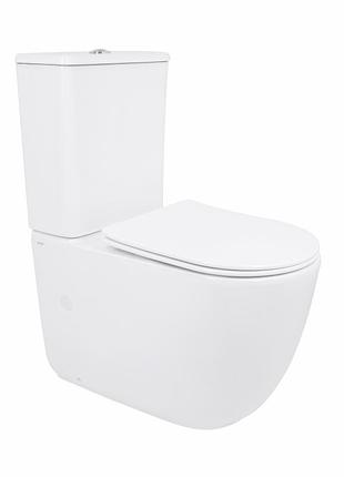 Унитаз напольный qtap leo ultra quiet 620×355×790 мм с сиденьем soft-close, white qtleo27w49261
