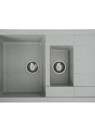 Гранітна мийка для кухні valeso toskana 7850w матова сіра