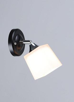 Бра настенная sirius b n6106/1w bk+cr с поворотным механизмом