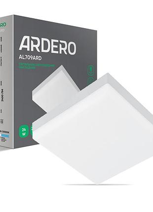 Светодиодный накладной светильник ardero al709ard 24вт 5000k белый