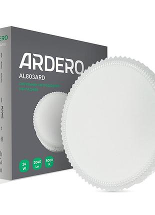 Светодиодный накладной светильник ardero al803ard 24вт 5000k белый