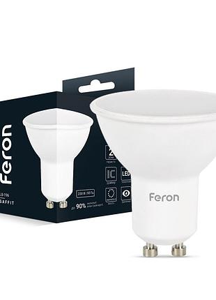 Светодиодная лампа feron lb-196 7вт gu10 6500k