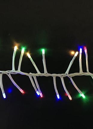 Гирлянда новогодняя led valeso фейерверк 200 rgb многорежимная белый провод lks5015