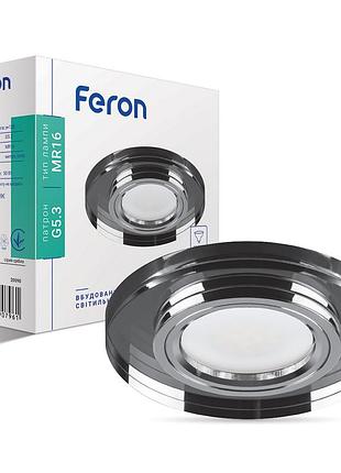 Встроенный светильник feron 8060-2 под лампу серый серебро