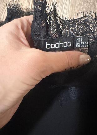 Блуза чорна boohoo 4