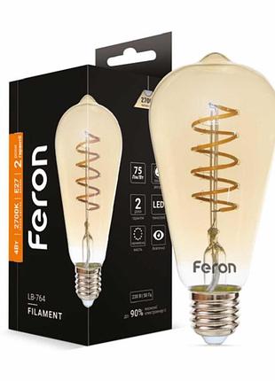 Светодиодная лампа feron filament lb-764 4вт e27 2700k