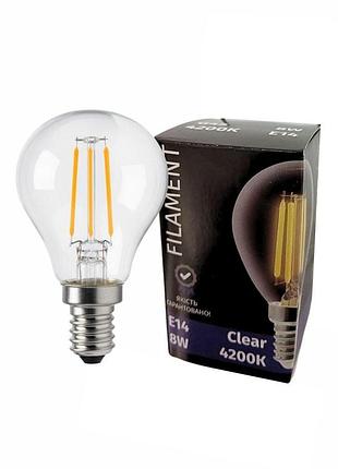 Лампочка led siriusstar filament 8w g45-4200k-e14