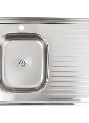 Мийка кухонна з нержавіючої сталі platinum 8060 l (0,4/120 мм)