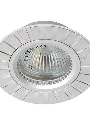Встроенный светильник feron gs-m364 под лампу серебро