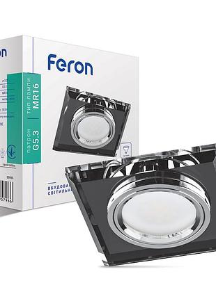 Встроенный светильник feron 8170-2 под лампу серый серебро