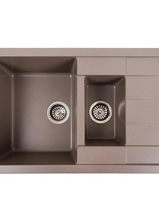 Гранитная мойка для кухни platinum 7850w toskana матовая дюна