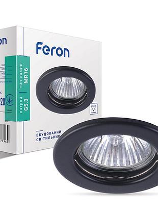 Встроенный светильник feron dl10 под лампу черный