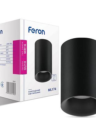 Накладной светильник feron ml174 под лампу черный