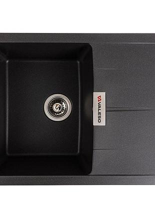 Гранитная мойка для кухни valeso zirkone 6250 матовая морион