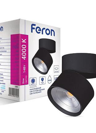 Светодиодный накладной светильник feron al541 14вт 4000k черный